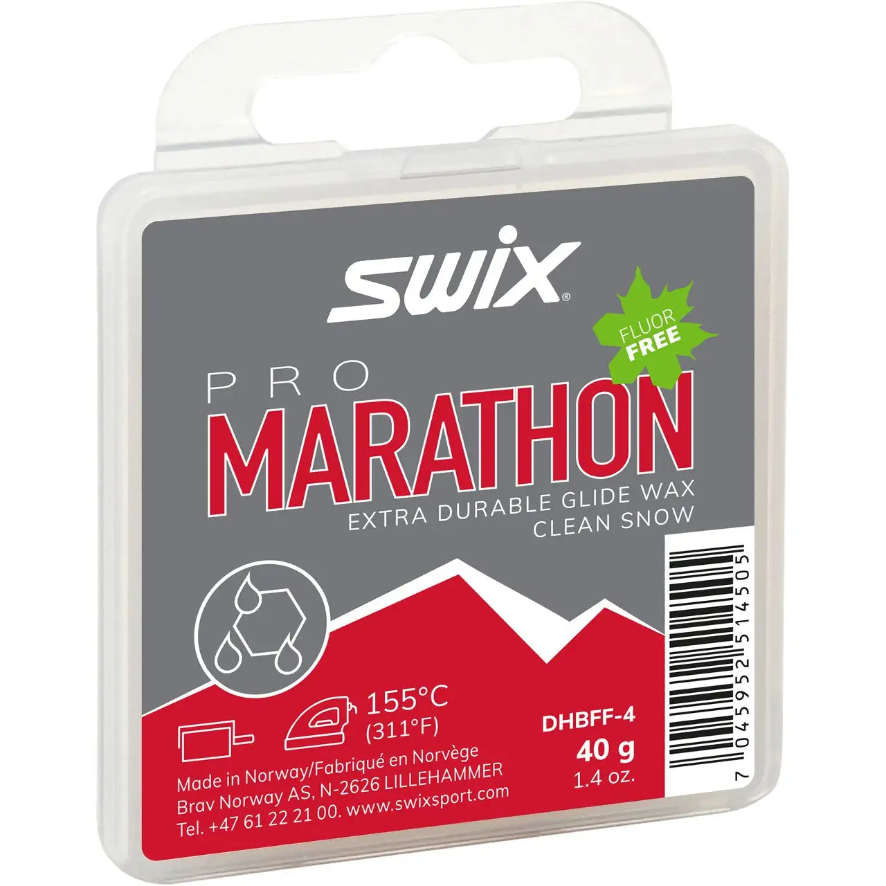 Swix Marathon Black Hot Wax Fluor Free 40g 1 Swix Marathon Black Hot Wax Fluor Free 40g